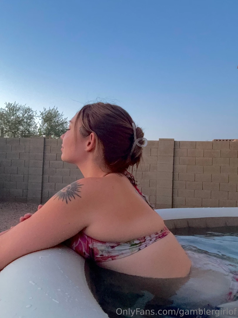 Enjoying my new hot tub also update i have been posting so many times 