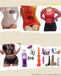 Wish list for my birthday you will have exclusive use of each gift