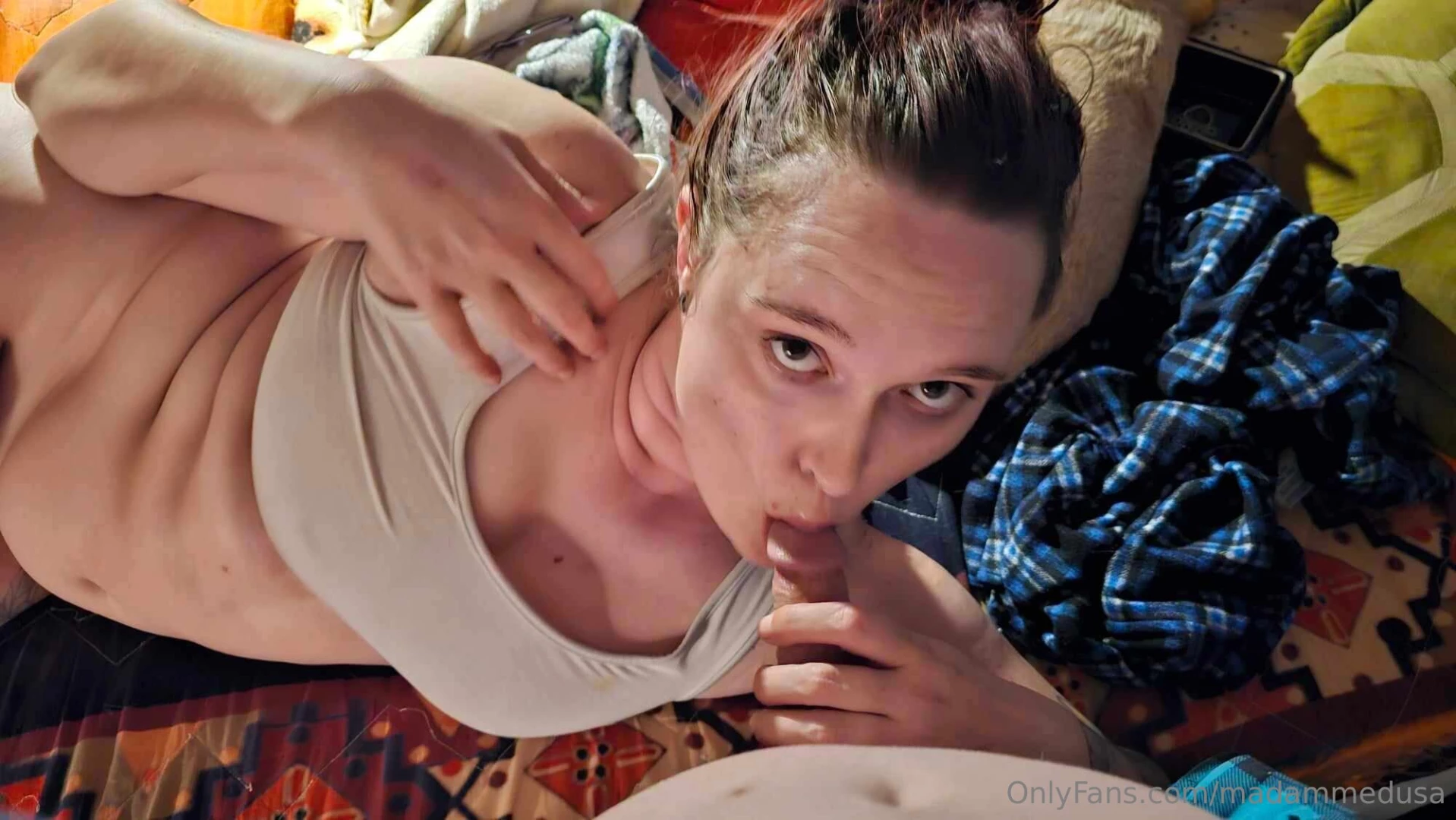 More facial close-ups i m wearing a white sports bra and no panties part 10 