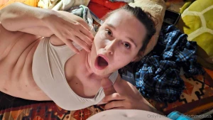 More facial close-ups i m wearing a white sports bra and no panties part 6