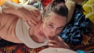 More facial close-ups i m wearing a white sports bra and no panties part 7