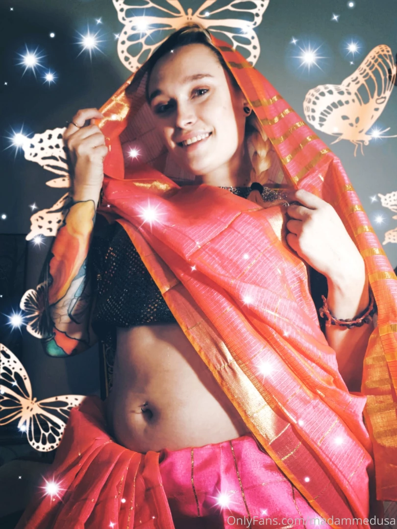Saree not saree hindu saree drape belly bellydancer sexy namaste 