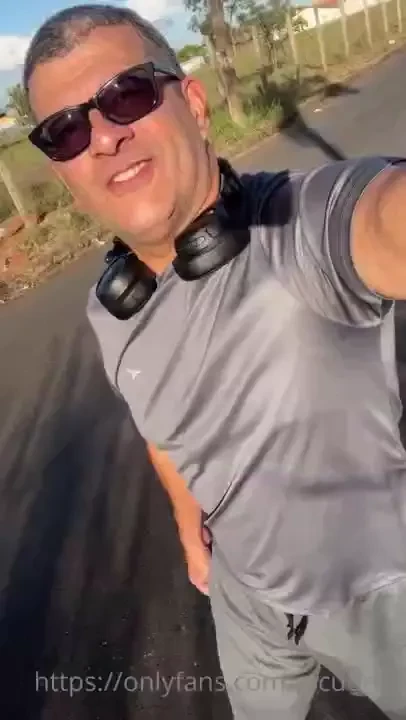 Walking down the street 