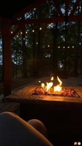 Igniting the flames of passion by the firelight