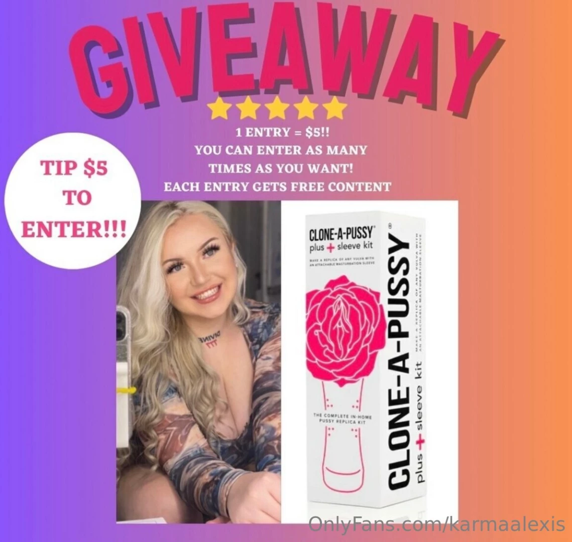 5 pussy clone giveaway rules to enter tip 5 1 entry tip 10 5 entries 