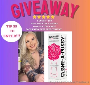 5 pussy clone giveaway rules to enter tip 5 1 entry tip 10 5 entries