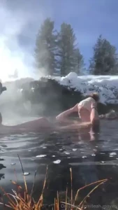 Celebrating because i ll be back in this hot spring so soon like this