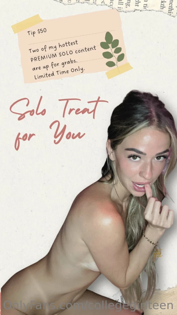 Solo treat for you - tip 50 two of my hottest premium solo are up for 