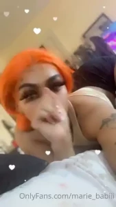 I look sexy bent over with my orange hair part 14