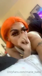 I look sexy bent over with my orange hair part 15