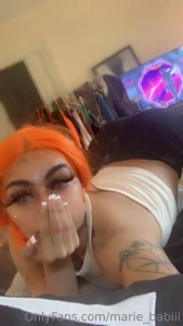 I look sexy bent over with my orange hair part 1
