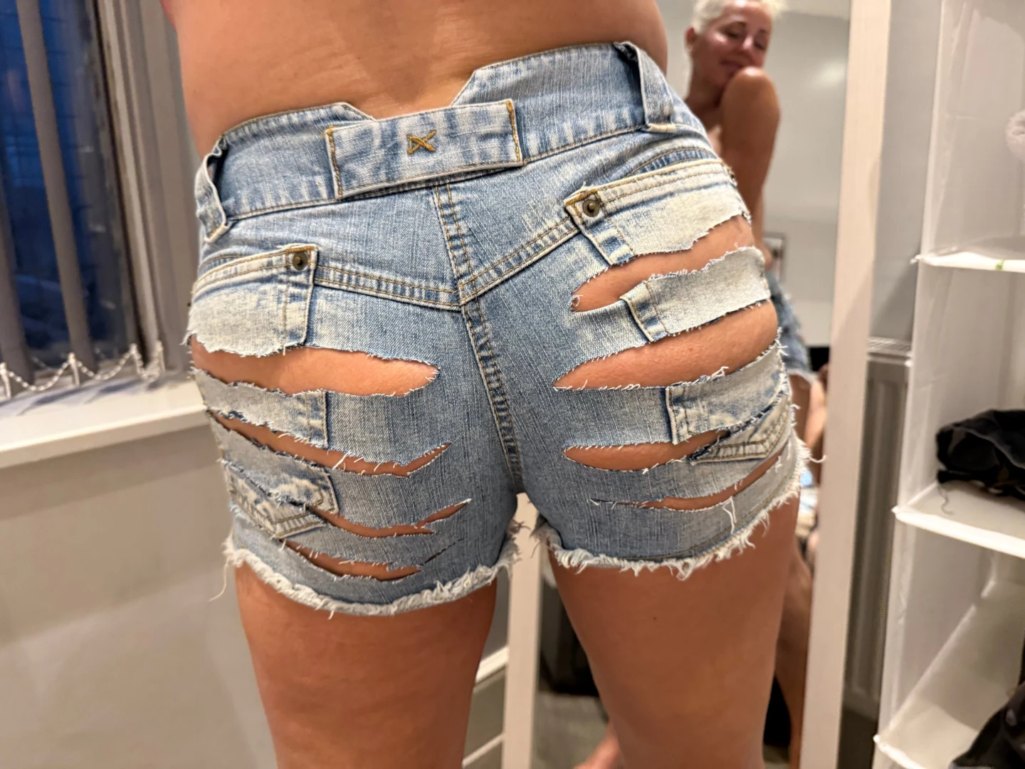 I made a few adjustments to my jean shorts how do i look part 2 