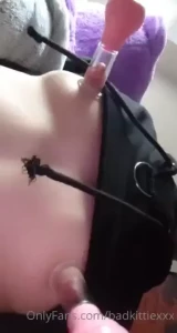 Owwwww ahaha aw it hurts like my little nipples are being pulled and