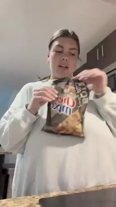 A ravenous piggy looking to stuff her face with any snack she can get 