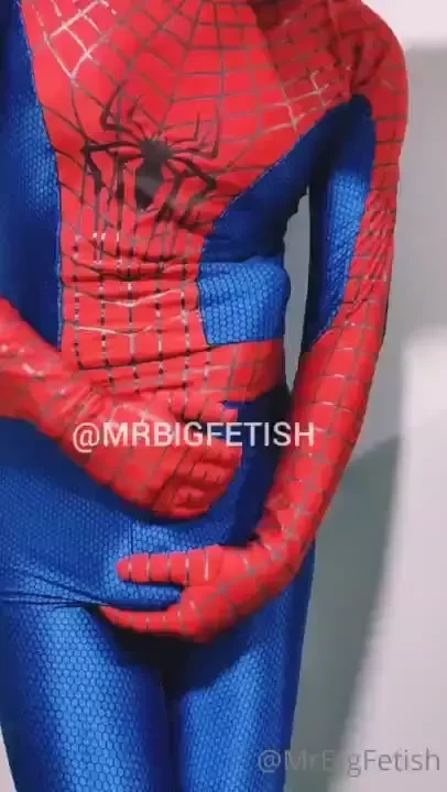 Spiderman boner love to touch my spidey tight boner need to cum on 