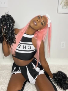 Just a naughty cheerleader looking for a little more than fan support