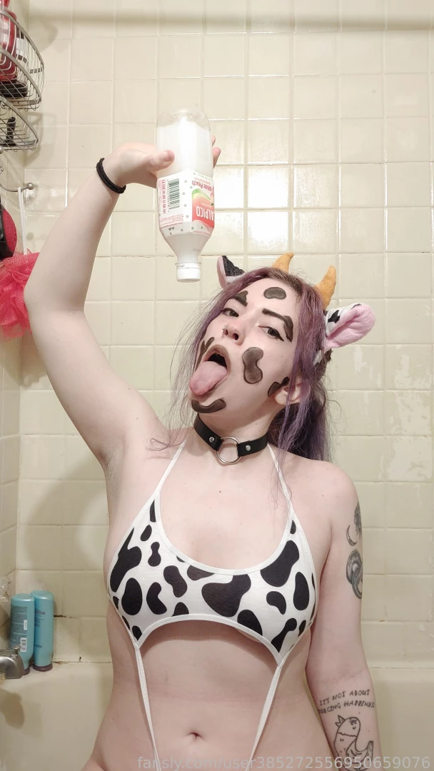 Cow costume milk fun part 3 