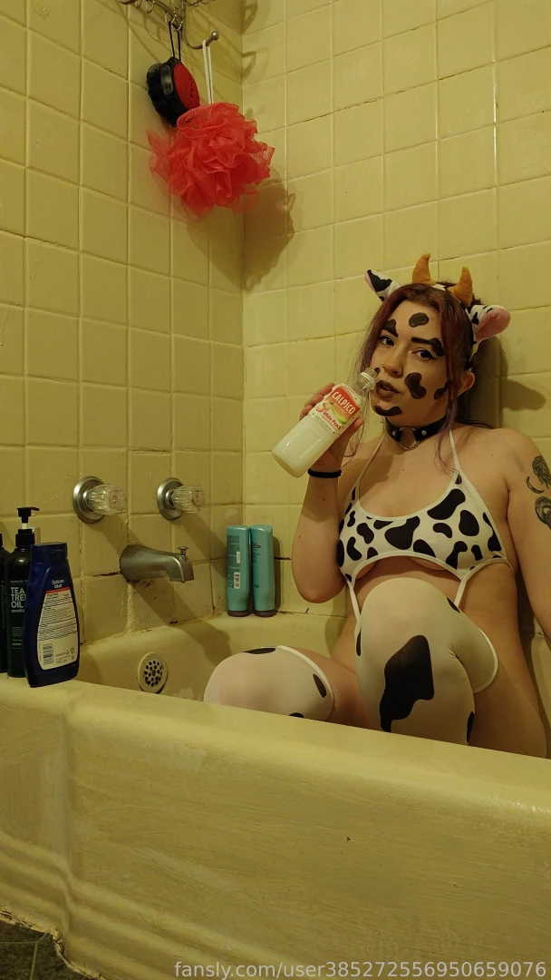 Cow costume milk fun part 2 