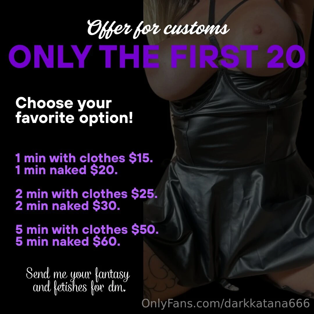 Offer offer offer only the first 20 people who contact me and send me 