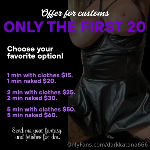Offer offer offer only the first 20 people who contact me and send me