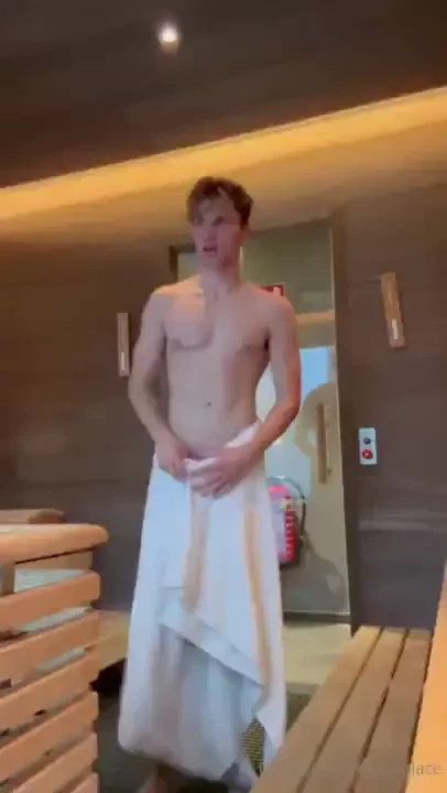 Dropped my towel by accident in the sauna 