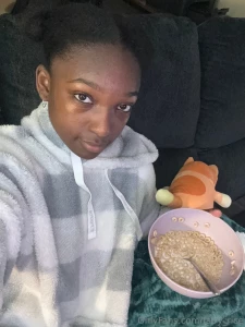 Just a lonely girl eating cereal