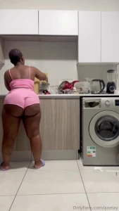 A little ass shaking while cleaning never hurt nobody right