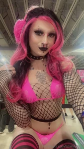 Oops my girl cock is poking out hehe