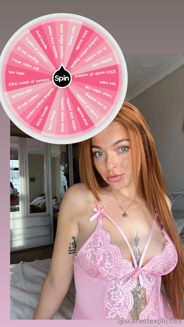 Scarletts panty wheel always wanted to win a pair of panties nows your 