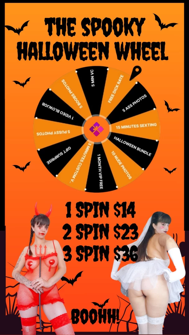 Are you ready to win these amazing prizes spin this spooky wheel and 
