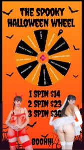 Are you ready to win these amazing prizes spin this spooky wheel and