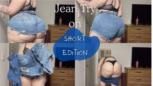 Jean short try on 3 pairs of jean shorts vs 55 inches of booty will