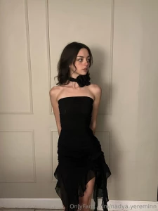 Trying on one of my favorite evening dresses what do you think would