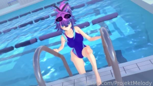 You re not lookin at my ass while i get out of the pool right _ right