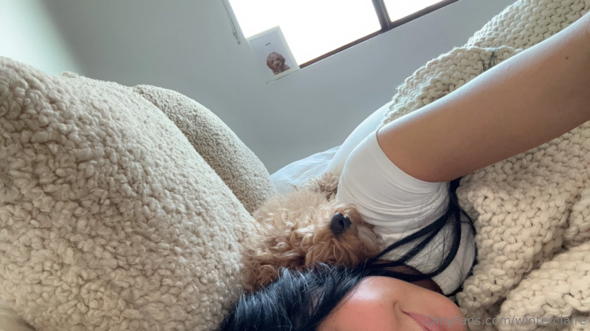 Lazy cuddles with my favorite fluffball 