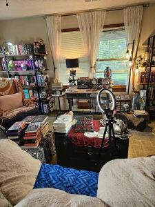 Been working on my bookshelves rearranging dusting pulling a few to part 1