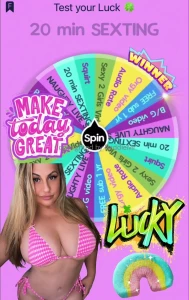 Feeling horny amp lucky today tip this campaign to win your prize 1