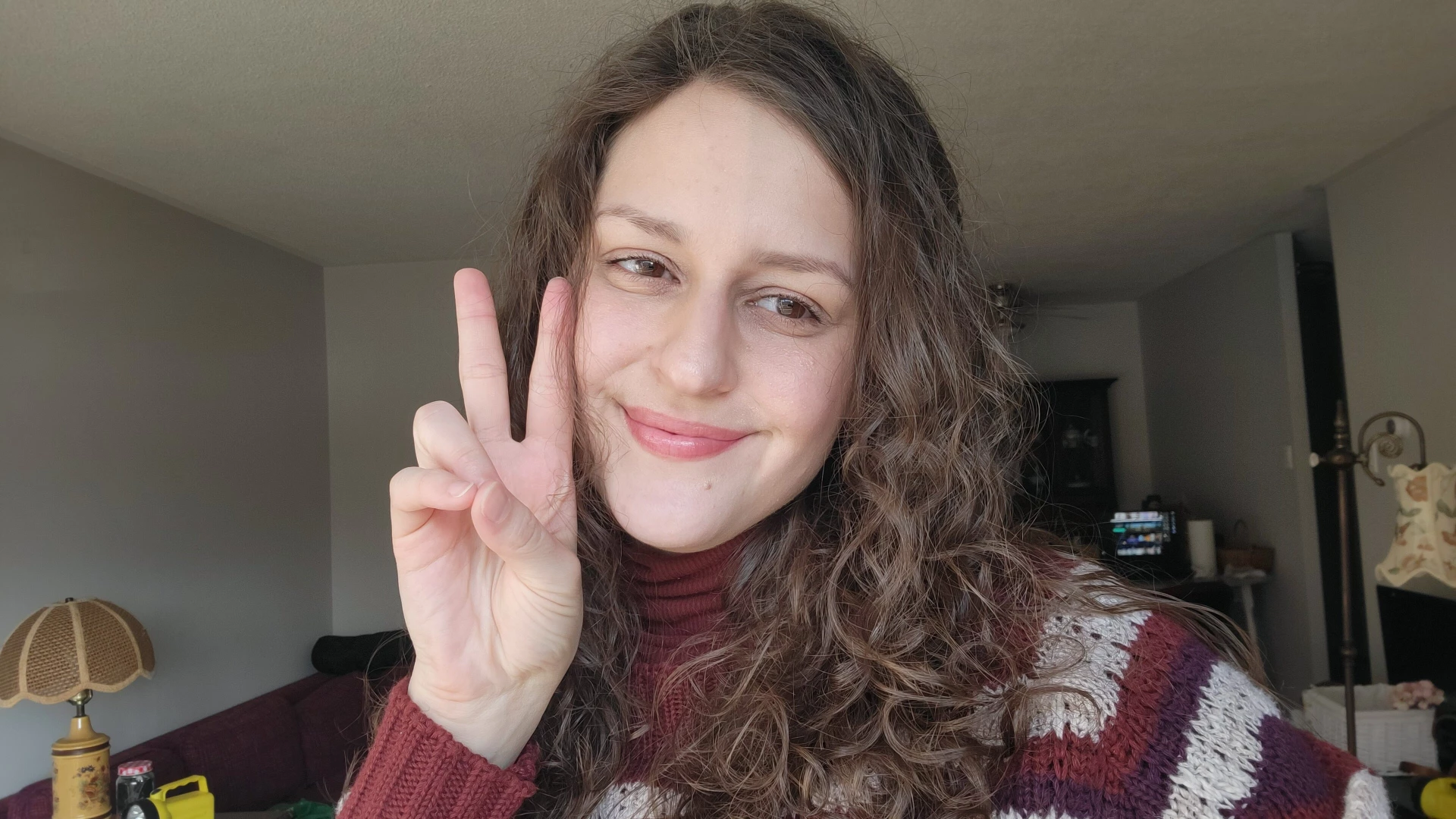 Cute comfy selfie for valentines day 