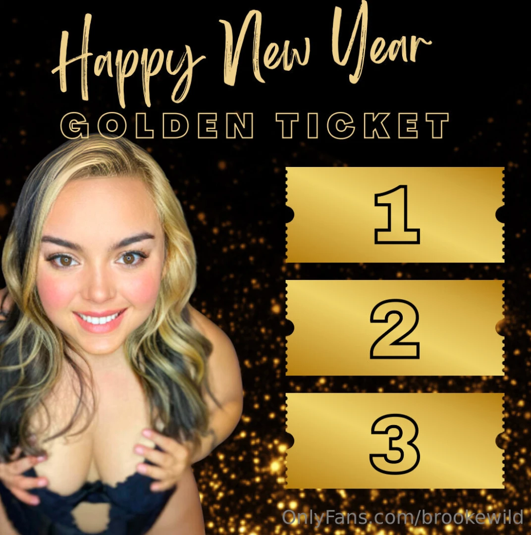 New years eve golden tickets tip below and dm me a number 1-3 you have 