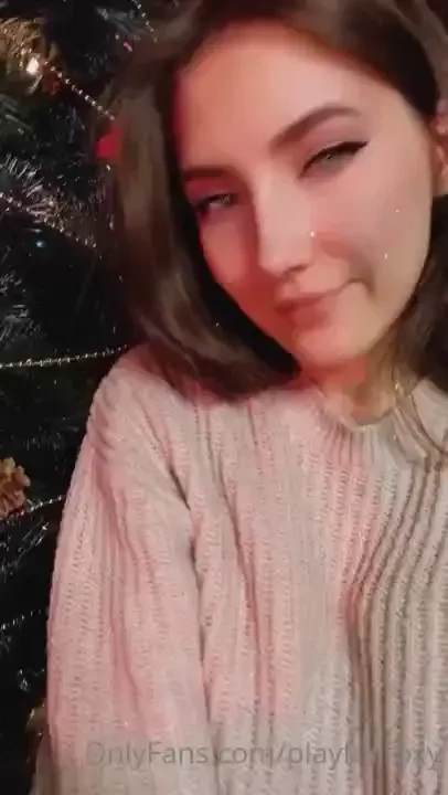 And who is it here with a beautiful christmas tree 