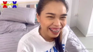 She went from holding the camera to being on camera when i was in need