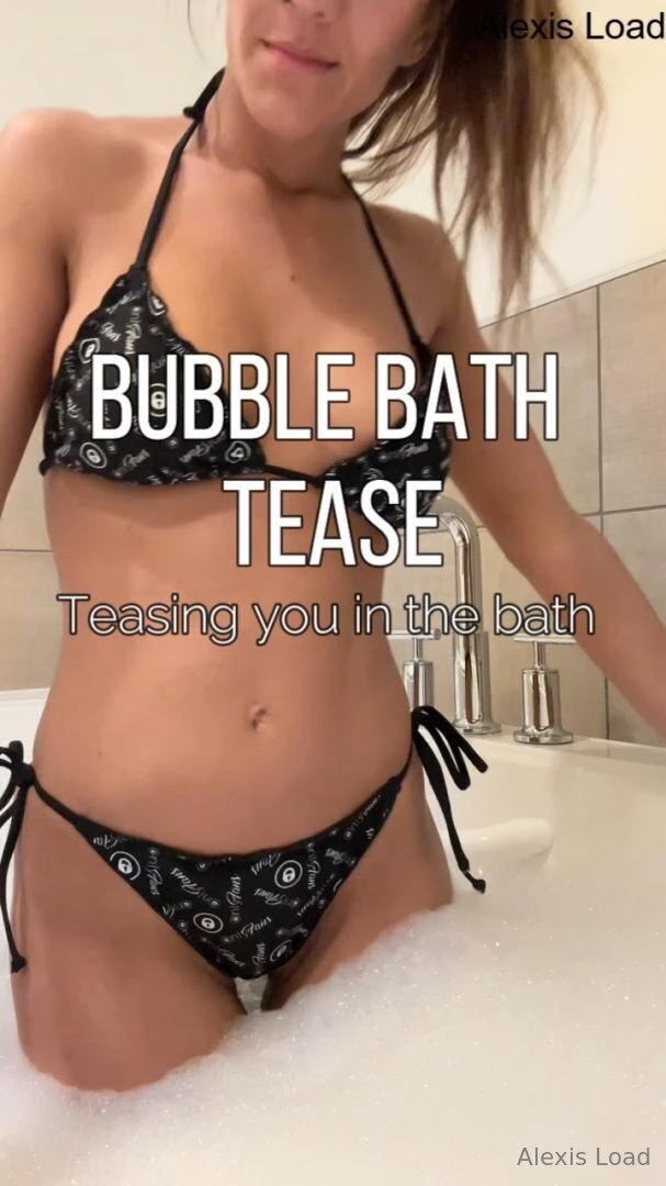 Buddle bath tease let me peel this swimsuit off and cover myself in 
