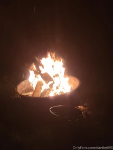Sitting by a bonfire feeling nice and hot the heat and crackle makes part 1