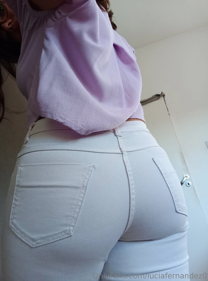 My ass un white jeans 