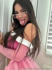 Just your favorite naughty girl at the door tongue first