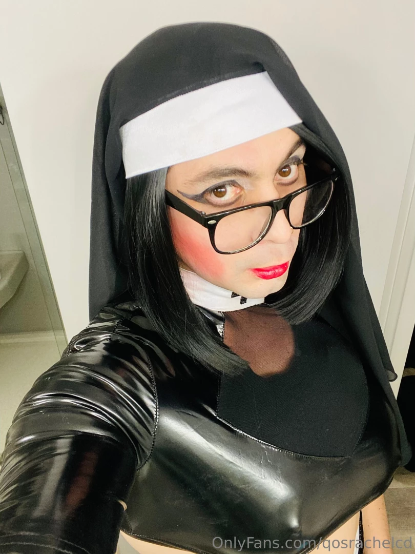 Naughty nun look nun cosplay sissy part 3 