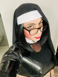 Naughty nun look nun cosplay sissy part 3