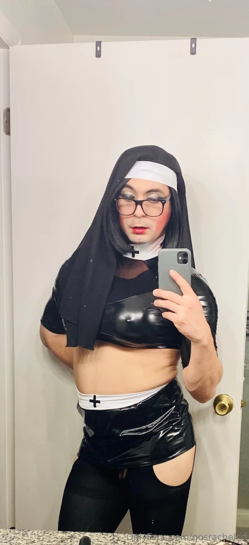 Naughty nun look nun cosplay sissy part 1 