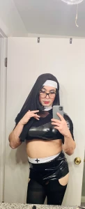 Naughty nun look nun cosplay sissy