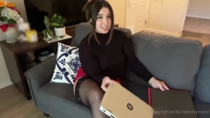 Lil home wrecker nylon foot worship some edging jerk off instruction